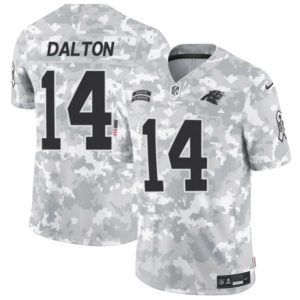 Carolina Panthers #14 Andy Dalton Arctic Camo 2024 F.U.S.E. Salute To Service Limited Stitched Jersey