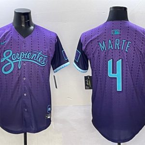 Arizona Diamondbacks #4 Ketel Marte Purple 2025 City Connect Limited Stitched Jersey