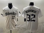 Milwaukee Brewers #32 Jacob Misiorowski White 'Gothic 414 Shadows Edition' Vapor Premier Limited Stitched Jersey