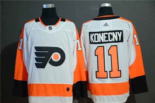 Philadelphia Flyers #11 Travis Konecny White Stitched Jersey
