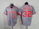 Reds #32 Jay Bruce Grey 1991 Turn Back The Clock Stitched Jersey