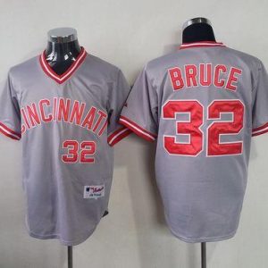 Reds #32 Jay Bruce Grey 1991 Turn Back The Clock Stitched Jersey
