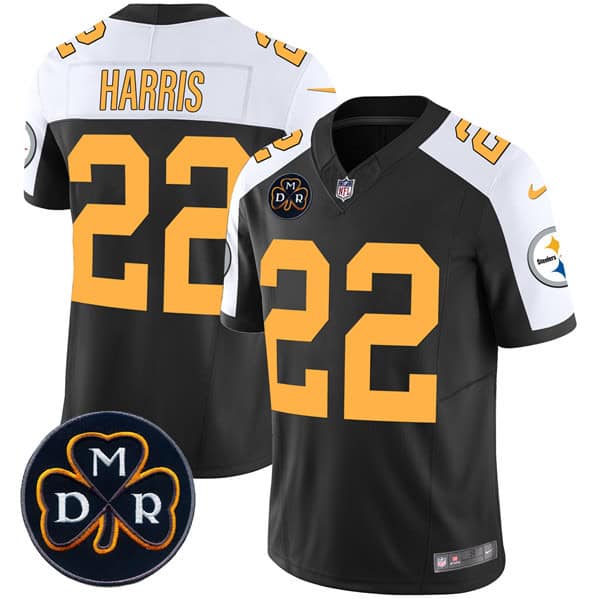 Pittsburgh Steelers #22 Najee Harris Black F.U.S.E. DMR Patch Untouchable Limited Stitched Jersey