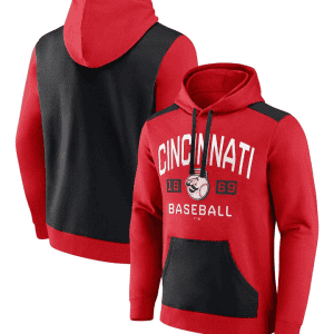Cincinnati Reds Red Black Chip In Pullover Hoodie