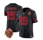 San Francisco 49ers #19 Deebo Samuel Black 2023 F.U.S.E. 50th Patch Throwback Stitched Jersey