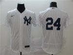 New York Yankees #24 Gary S¨¢nchez White Flex Base Stitched Jersey