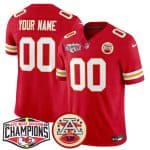 Kansas City Chiefs Custom Red F.U.S.E. 2024 AFC West Division Champions Vapor Limited Stitched Jersey