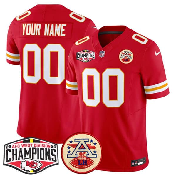 Kansas City Chiefs Custom Red F.U.S.E. 2024 AFC West Division Champions Vapor Limited Stitched Jersey