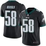 Eagles #58 Jordan Hicks Black Stitched Limited Rush Nike Jersey