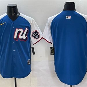 National League Milwaukee Brewers Blank Blue Alternate 2025 All-Star Edition Limited Stitched Jersey