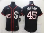 White Sox #45 Michael Jordan Black Flex Base Stitched Jerseys