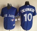 Blue Jays #10 Edwin Encarnacion Blue New Cool Base Stitched Jersey