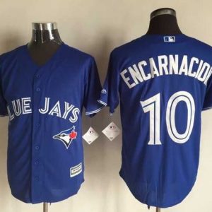 Blue Jays #10 Edwin Encarnacion Blue New Cool Base Stitched Jersey