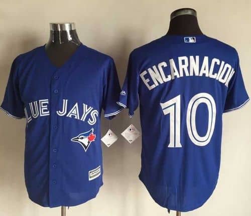 Blue Jays #10 Edwin Encarnacion Blue New Cool Base Stitched Jersey