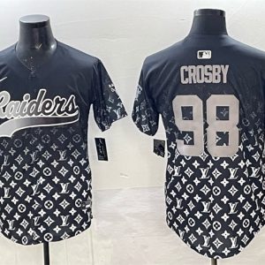 Las Vegas Raiders #98 Maxx Crosby Black Limited Stitched Jersey