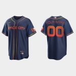 Houston Astros Active Player Custom 2022 Navy City Connect Stitched Jersey