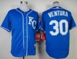 Royals #30 Yordano Ventura Light Blue Alternate 2 Cool Base Stitched Jersey