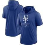 New York Mets Blue Short Sleeve Pullover Hoodie