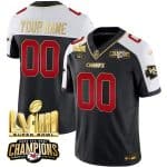 Kansas City Chiefs Custom Black White 2024 F.U.S.E. AFC West Champions Super Bowl LVIII Patch With "NKH" Patch Vapor Untouchable Limited Stitched Jersey