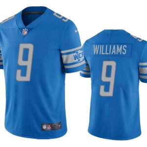 Detroit Lions #9 Jameson Williams Blue Vapor Untouchable Limited Stitched Jersey