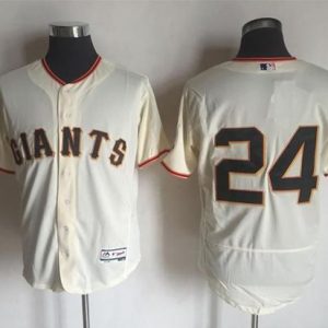 Giants #24 Willie Mays Cream Flexbase Authentic Collection Stitched Jersey