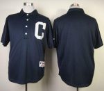 Indians Blank Navy Blue 1902 Turn Back The Clock Stitched Jersey