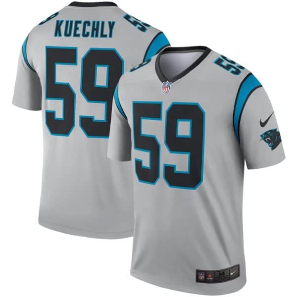 Carolina Panthers Luke Kuechly Silver Inverted Legend Jersey