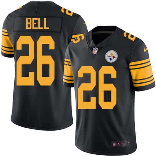 Steelers #26 Le'Veon Bell Black Stitched Limited Rush Nike Jersey