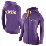Nike Baltimore Ravens Full-Zip Performance Hoodie Purple