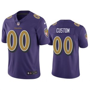 Baltimore Ravens Customized Purple Team Color Vapor Untouchable Limited Stitched NFL Jersey