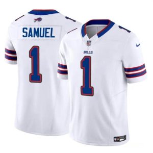 Buffalo Bills #1 Curtis Samuel White 2023 F.U.S.E. Vapor Untouchable Limited Stitched Jersey