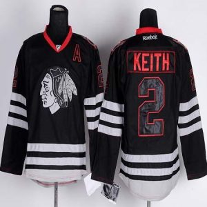 Blackhawks #2 Duncan Keith Black Ice Stitched Jersey