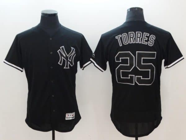 New York Yankees #25 Gleyber Torres Black Flexbase Jersey