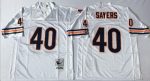 Mitchell Ness Bears #40 Gale Sayers White Small No. Throwback Stitched Jersey