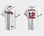 Atlanta Braves #12 Sean Murphy White Cool Base Stitched Jersey