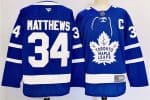 Toronto Maple Leafs #34 Auston Matthews Blue 2024-25 With C Patch Stitched Jersey