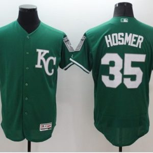 Royals #35 Eric Hosmer Green Celtic Flexbase Authentic Collection Stitched Jersey