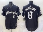 Philadelphia Phillies #8 Nick Castellanos Black Gothic Vapor Limited Stitched Jersey