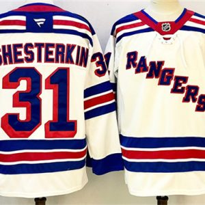 New York Rangers #31 Igor Shesterkin White 2024-25 Away Stitched Jersey