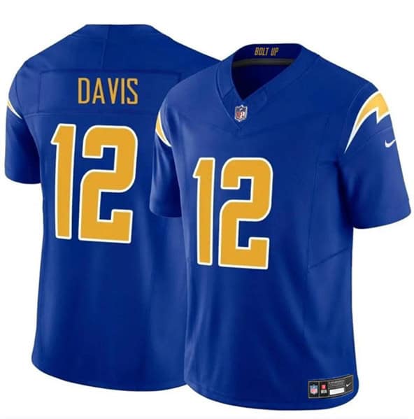 Los Angeles Chargers #12 Derius Davis Royal 2024 F.U.S.E. Vapor Limited Stitched Jersey