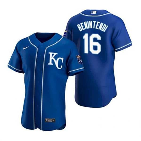 Kansas City Royals #16 Andrew Benintendi Blue Stitched Jersey
