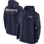 New England Patriots Navy Sideline Club Fleece Pullover Hoodie