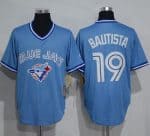 Blue Jays #19 Jose Bautista Light Blue Cooperstown Throwback Stitched Jersey