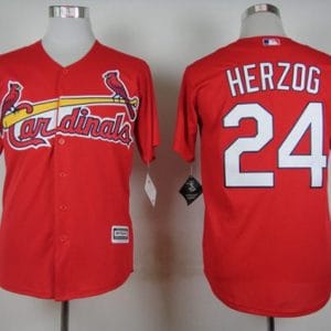 Cardinals #24 Whitey Herzog Red New Cool Base Stitched Jersey
