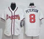 Braves #8 Jace Peterson White Flexbase Authentic Collection Stitched Jersey