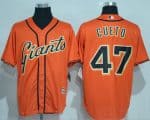 Giants #47 Johnny Cueto Orange New Cool Base Alternate Stitched Jersey