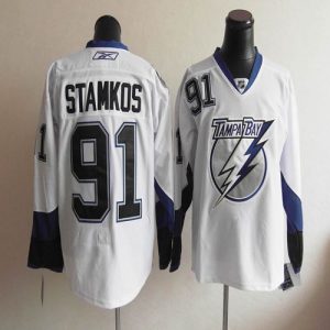 Lightning #91 Steven Stamkos White Stitched Jersey