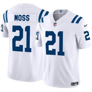 Indianapolis Colts #21 Zack Moss White 2023 F.U.S.E. Vapor Untouchable Limited Stitched Jersey