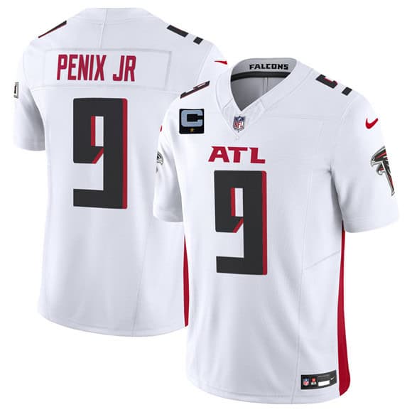 Atlanta Falcons #9 Michael Penix Jr White 2025 F.U.S.E. With 1-Star C Patch Vapor Untouchable Limited Stitched Jersey