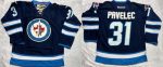 Jets #31 Ondrej Pavelec Dark Blue Stitched Jersey